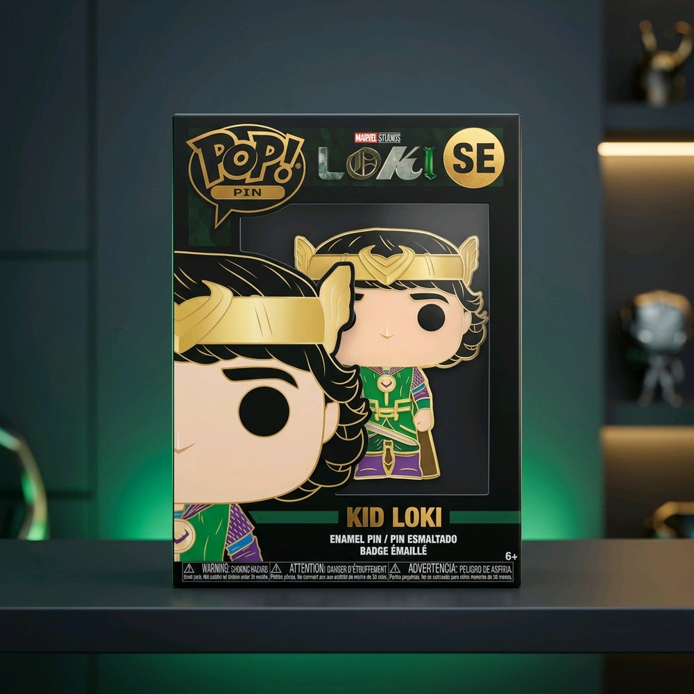 NIP Funko Pop Pin Marvel Studio Kid Loki 4"